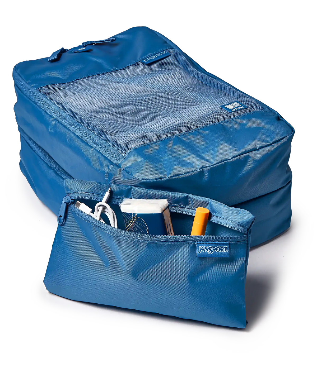 26" Checked Luggage Packing Cubes Elemental Blue Set