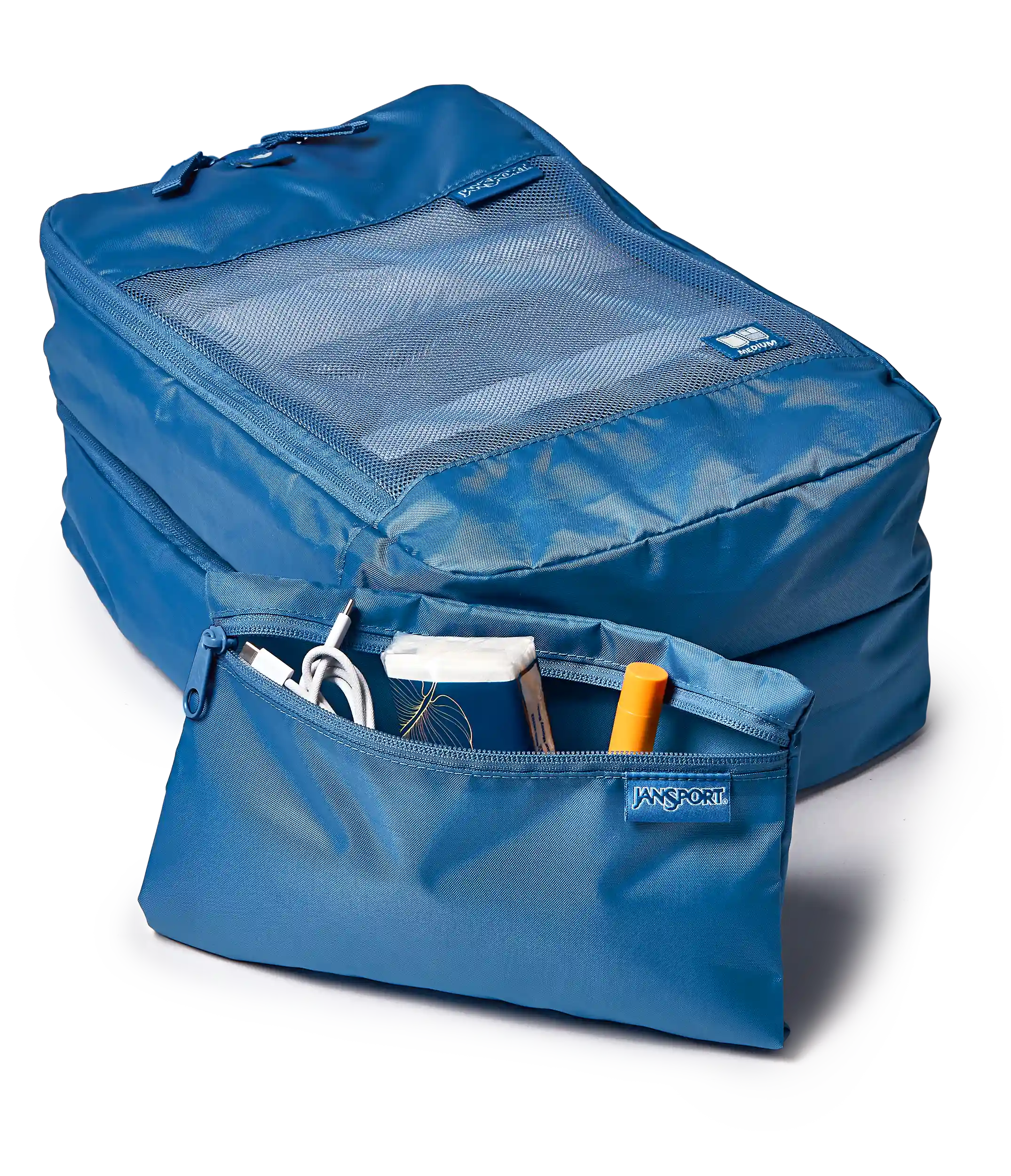 22" Carry On Luggage Packing Cubes Elemental Blue Set