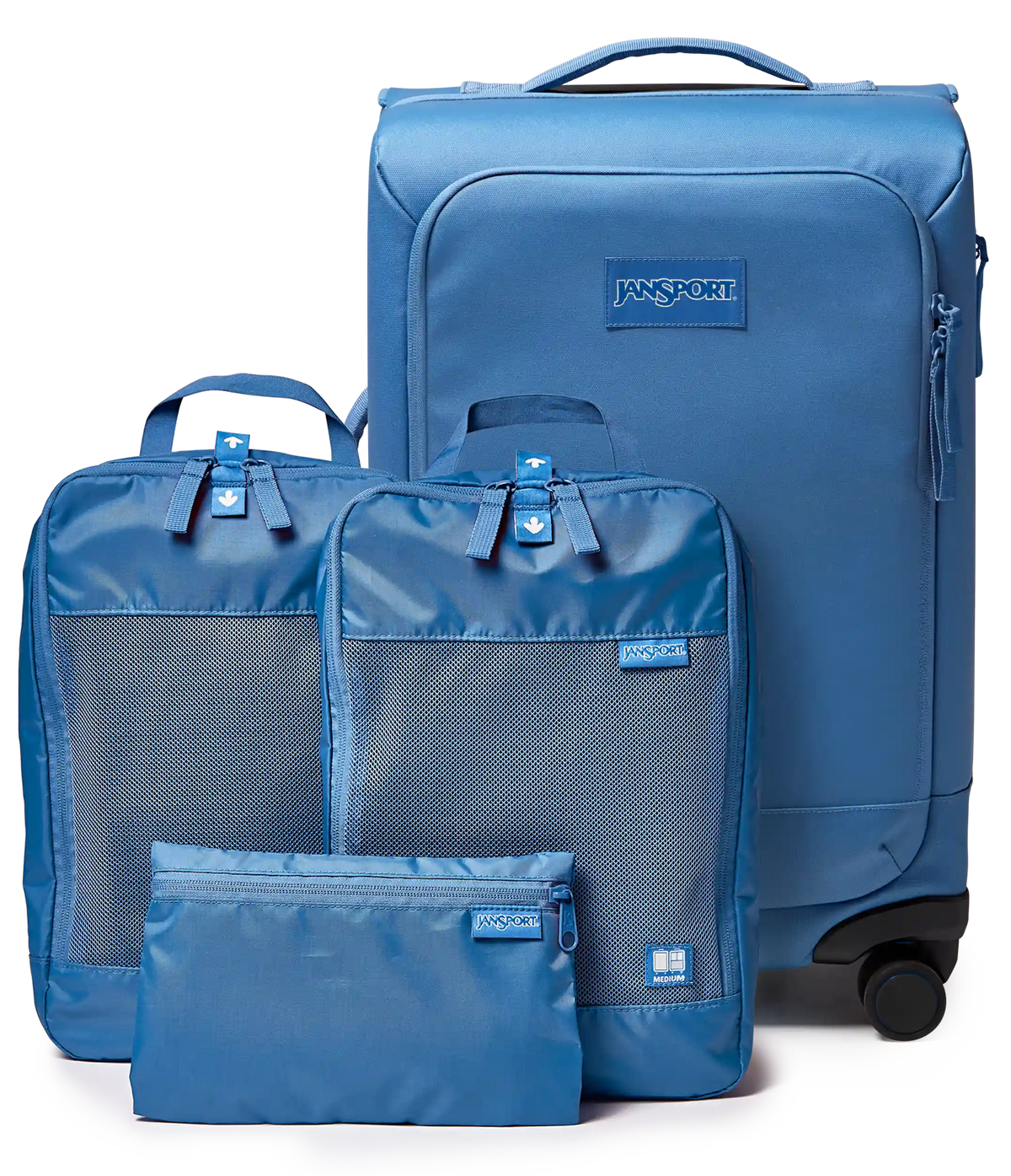 22" Carry On Luggage Packing Cubes Elemental Blue Set