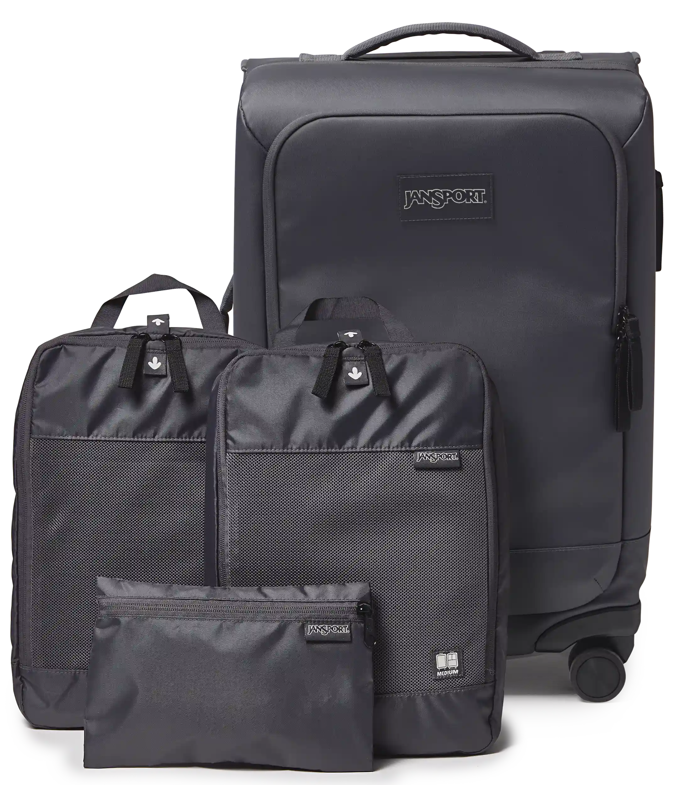 22" Carry On Luggage Packing Cubes Smokey Grit Set
